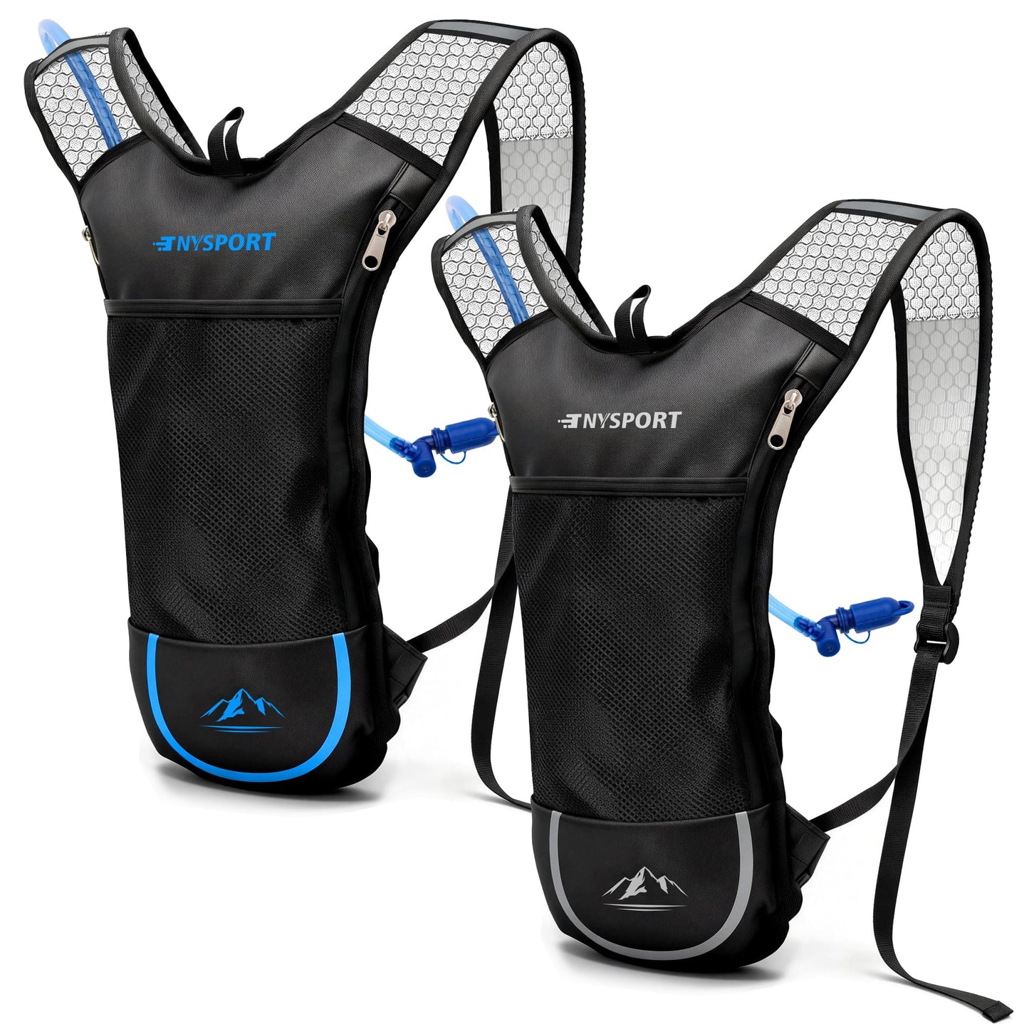 Lightweight 2 Pack Hydration Backpack with 2L Water Bladder for Hiking