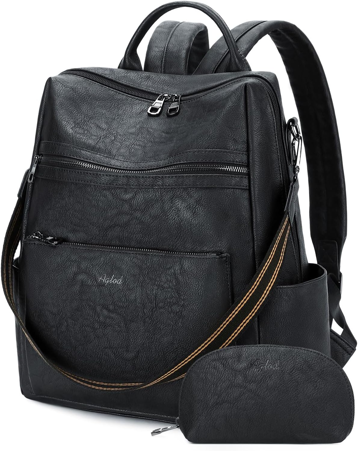 Vegan Leather Laptop Backpack for Women 15.6 Inch Work Backpack Purse for Travel College