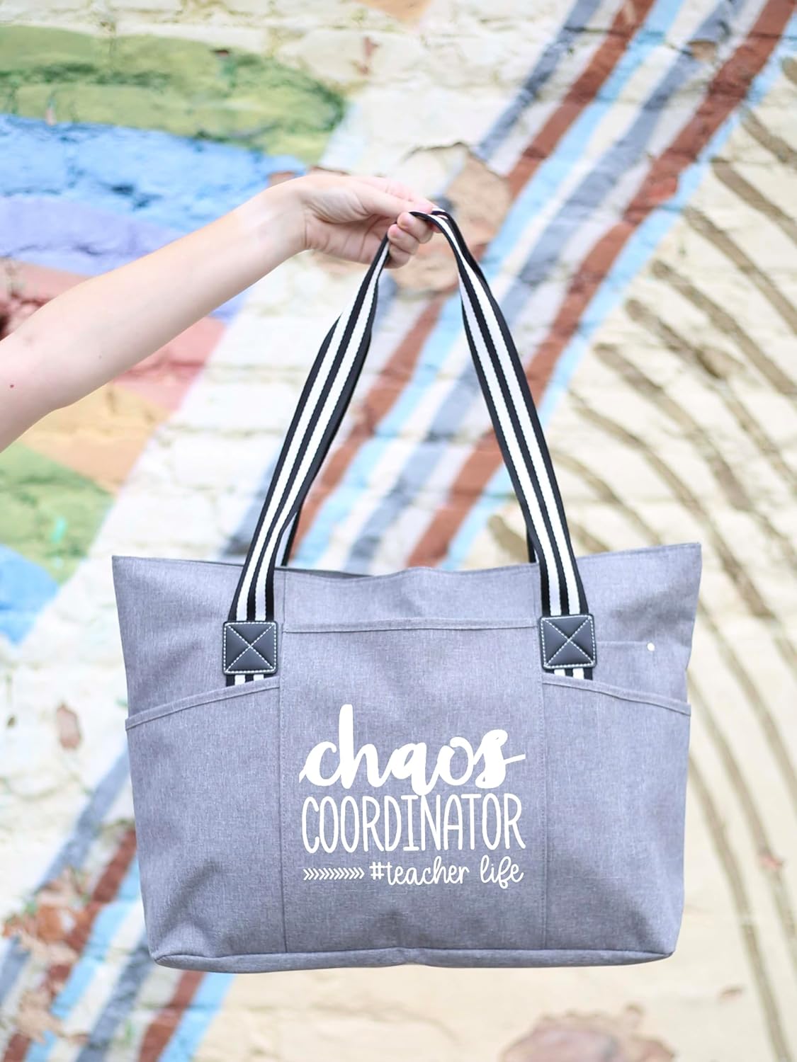 Brooke & Jess Designs Teacher Tote Bag for Work - Teacher Handbag Gifts for Women, Teacher Bag Best Teacher Appreciation Gift