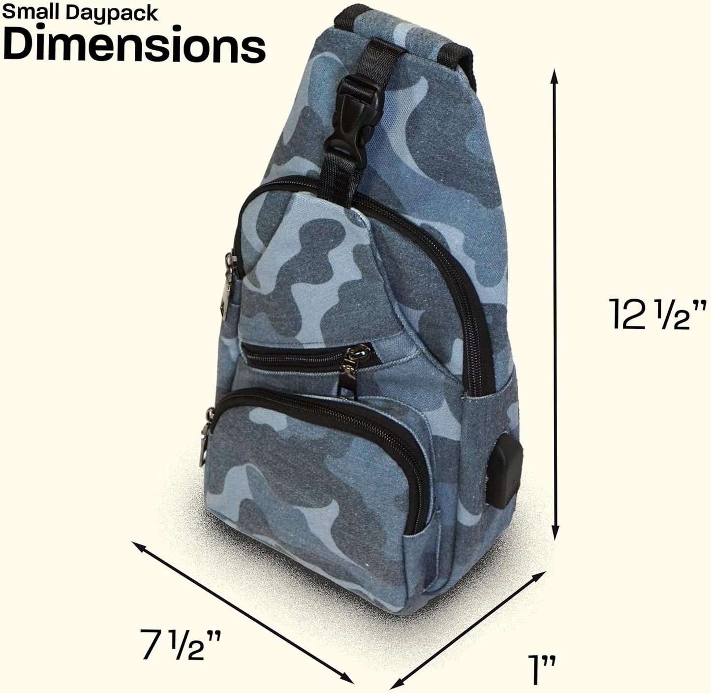 Nupouch Anti-Theft Daypack: Anti Theft Crossbody Bag, Lightweight for Travel, Hiking, or Everyday