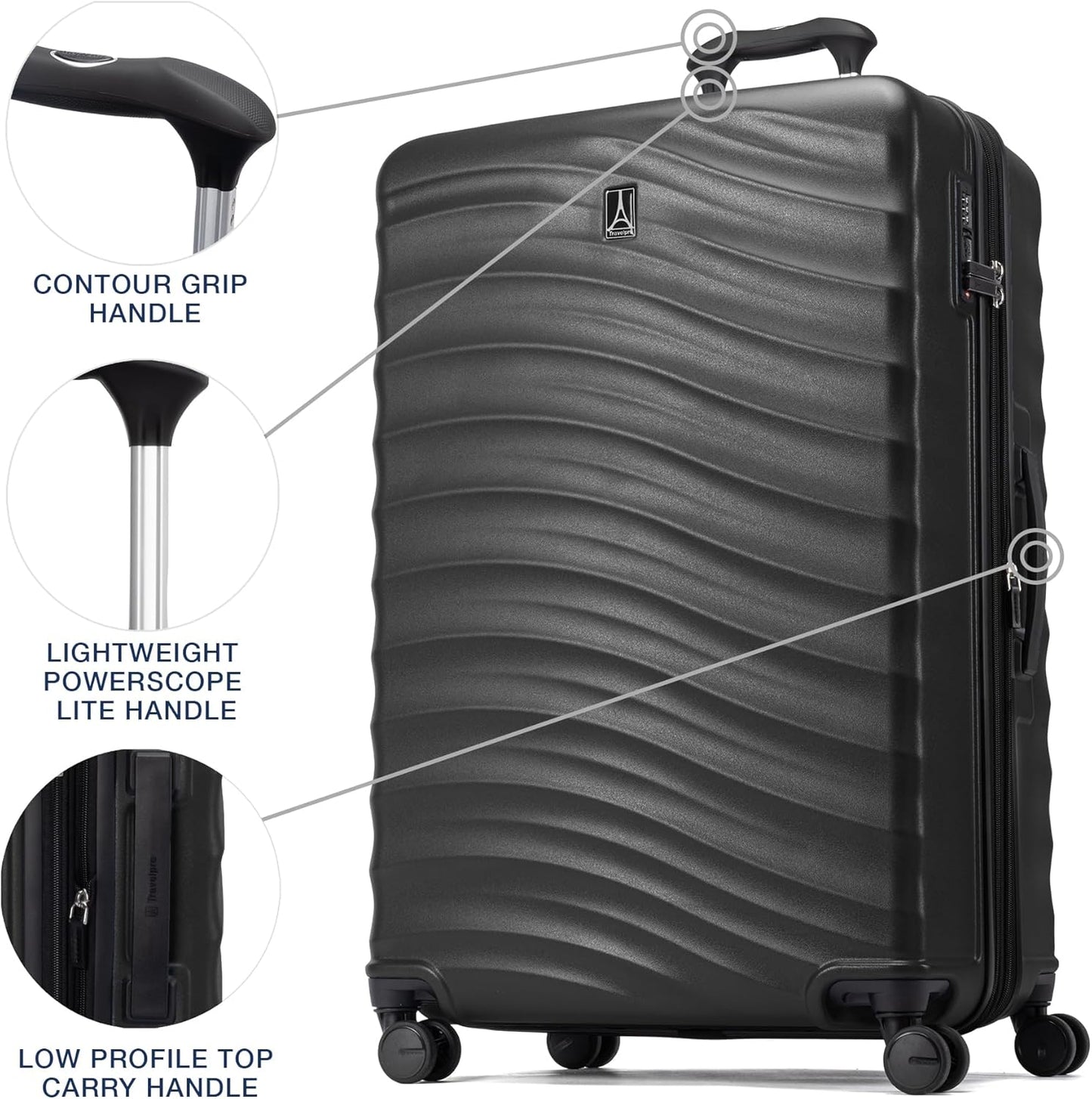 Travelpro Maxlite Air V2 Hardside Expandable Checked Luggage, 8 Spinner Wheels, Lightweight Hard