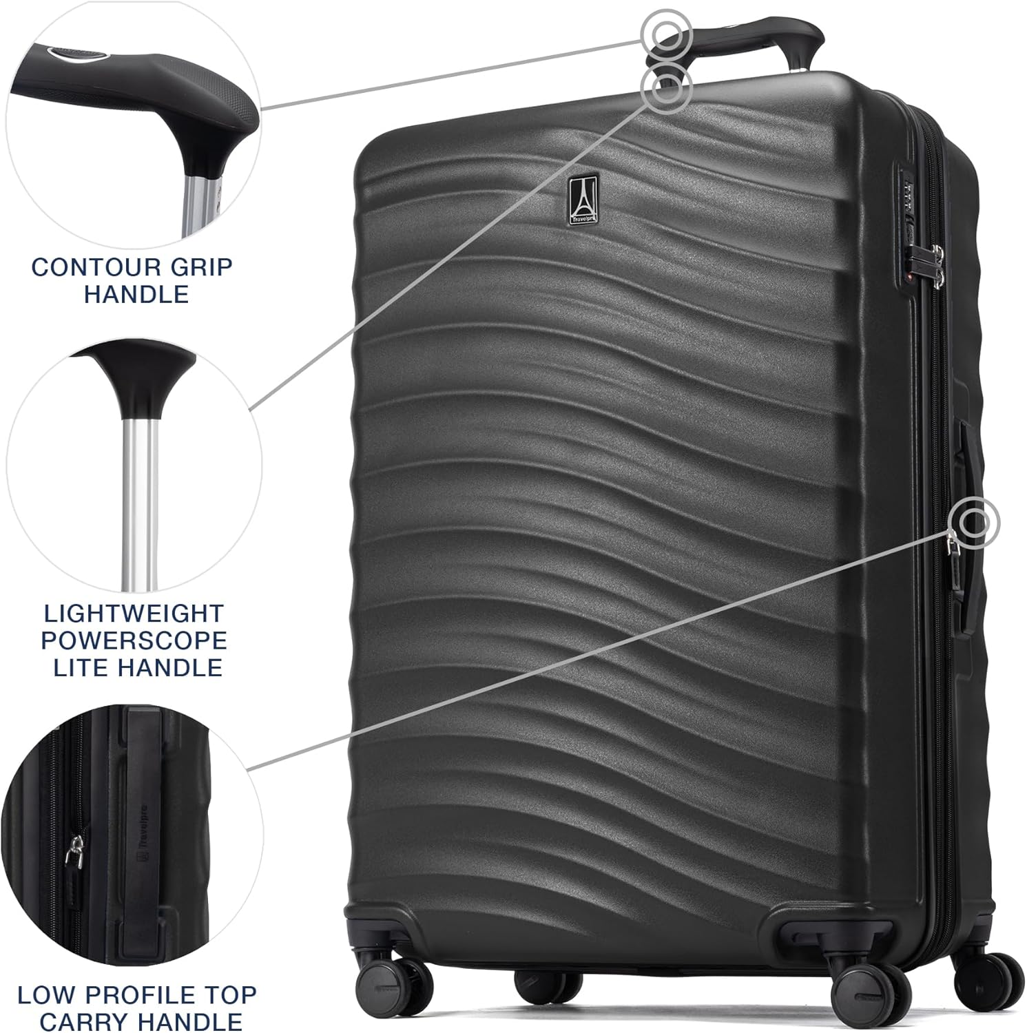 Travelpro Maxlite Air V2 Hardside Expandable Checked Luggage, 8 Spinner Wheels, Lightweight Hard