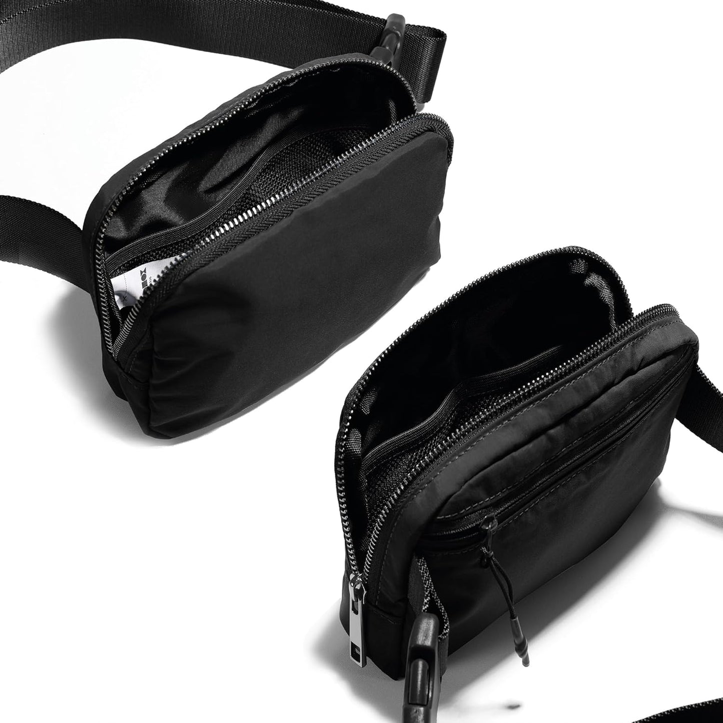 ODODOS Unisex Mini Belt Bag with Adjustable Strap Small Fanny Pack for Workout Running Traveling Hiking, Black