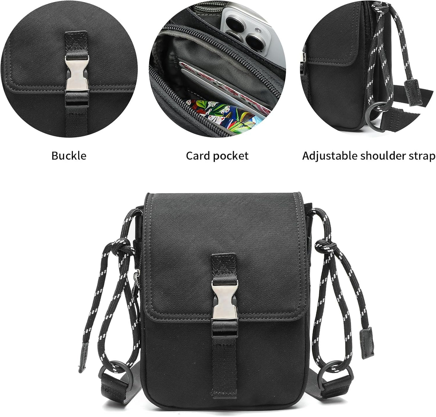 Small Messenger Crossbody bag Shoulder bag for Men Women Sling bag Purse for Work Travel