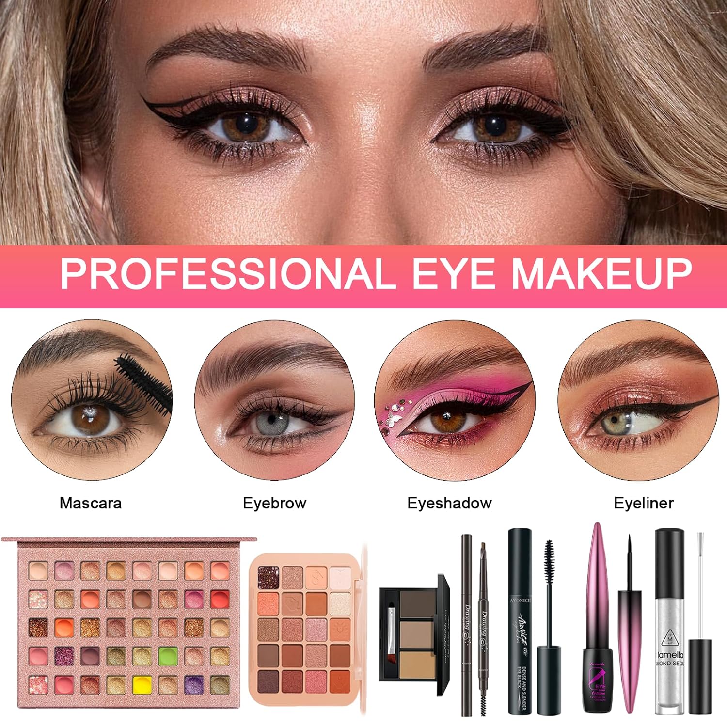 All in One Makeup Kit for Women Full Kit, Professional Travel Makeup Kit for Women & Teens
