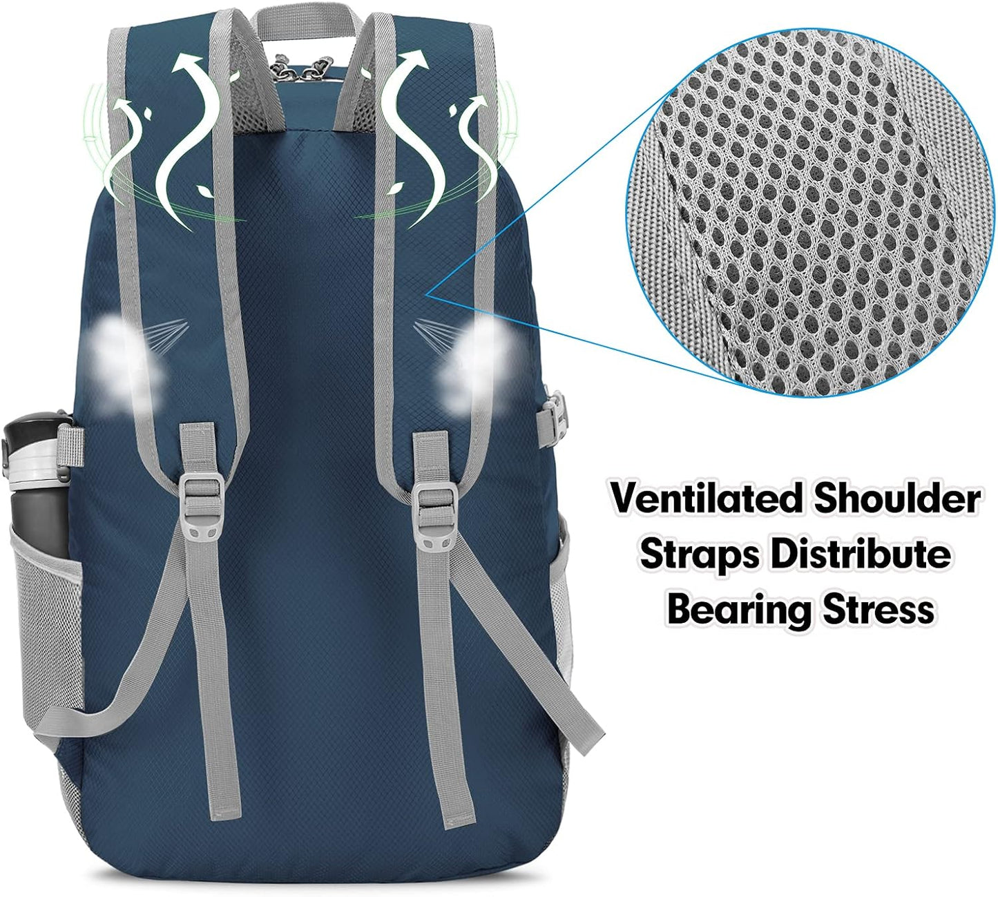 ZOMAKE Lightweight Packable Backpack, 35L Light Foldable Hiking Backpacks Water Resistant