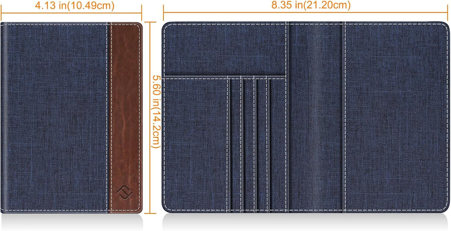 FINTIE Passport Holder, Slim Travel Wallet RFID Blocking Card Case Cover Passport Cover Protector Essentials with Credit Card Slots for Women/Men