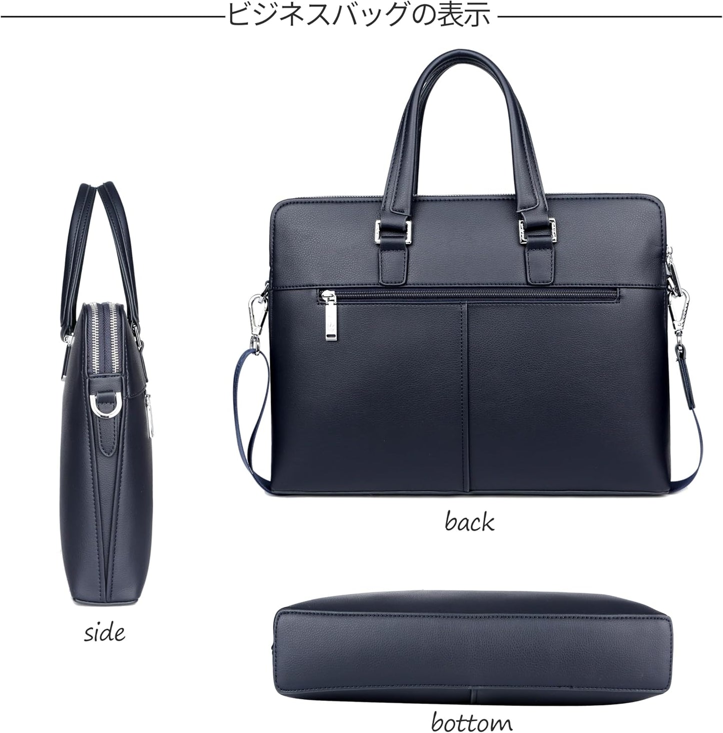 FSD.WG Men's Business Bag, Lightweight, Job Hunting Bag, Men's, Leather, Commuting Bag, A4, Large Capacity, Brand