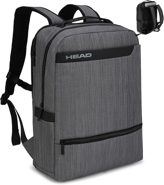 HEAD Waterproof Laptop Backpack for Men with Trolley Sleeve, Business Laptop Backpacks Fits 17.3 inch Notebook, Large Travel Backpack for Work/Commute/College