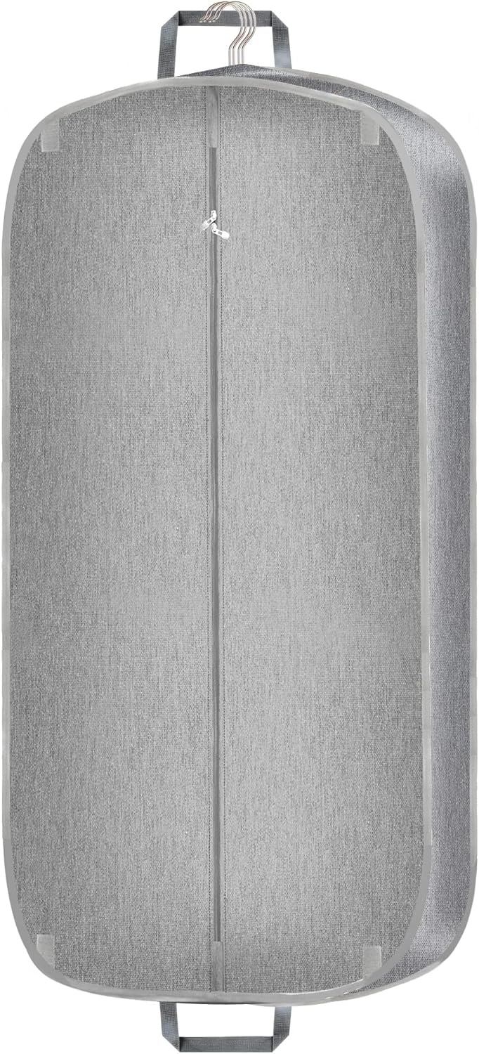 Heavy Duty Waterproof Garment Bag for Travel, Tear Resistance Suit Bag for Men Travel for Suits, Tuxedos, Coats, Uniform. Grey, 42 inch…