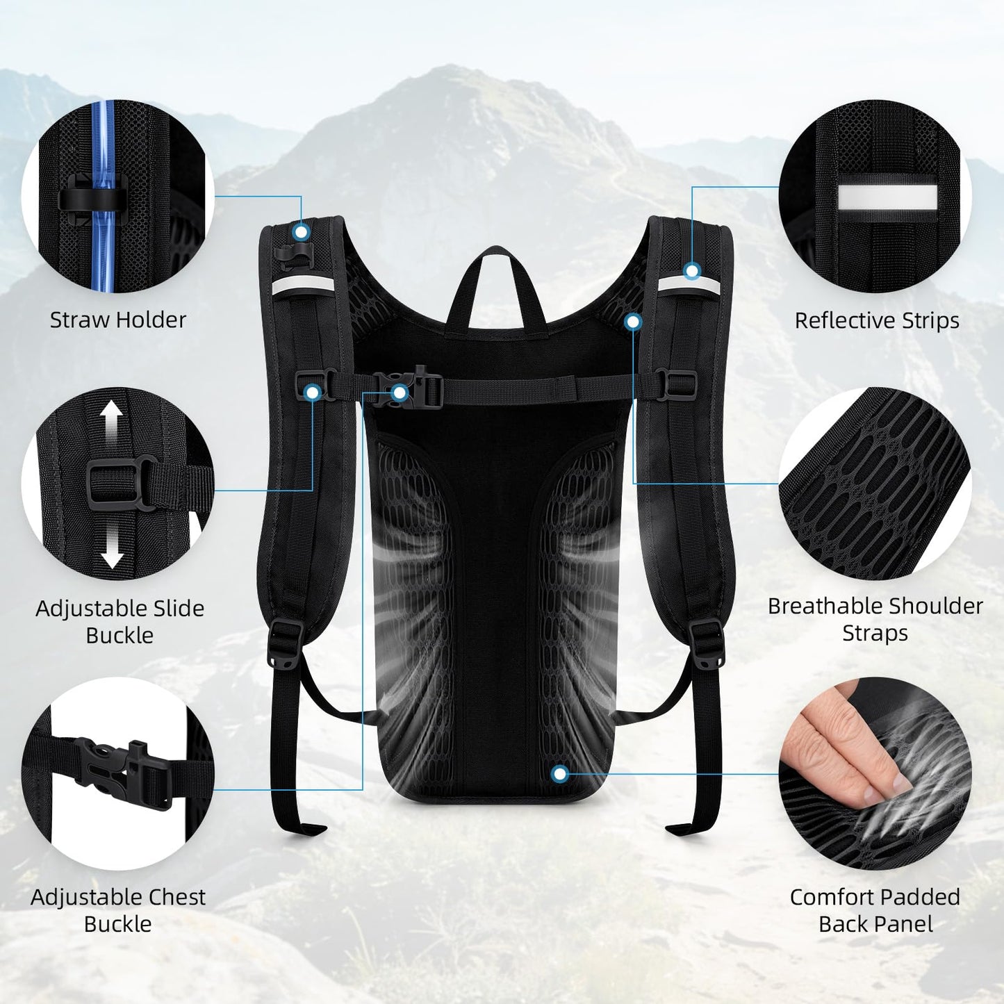 Maelstrom Tactical Hydration Backpack,Water Pack with 2L Water Bladder