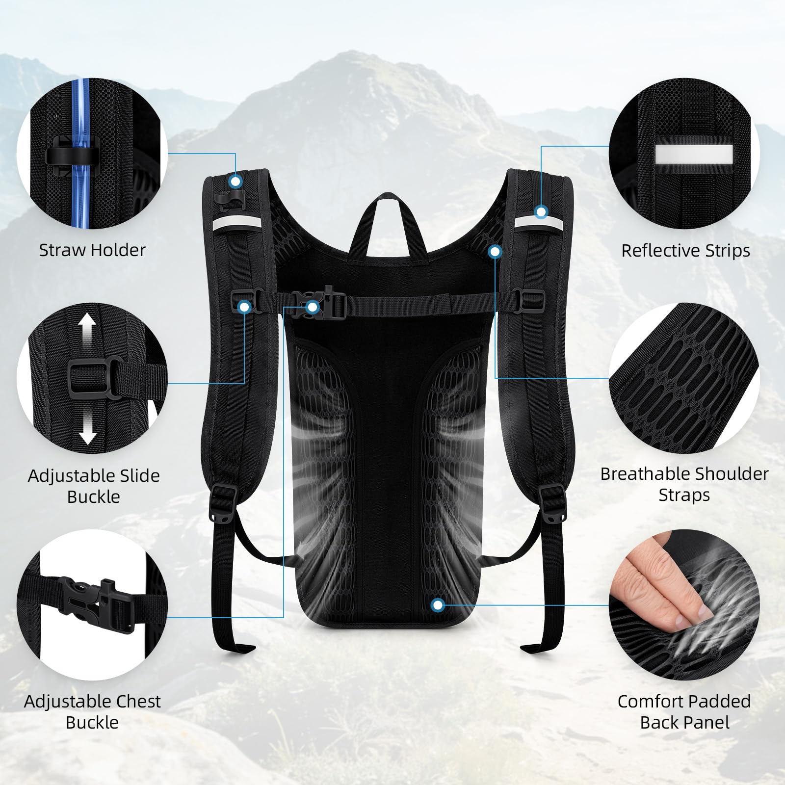 Maelstrom Tactical Hydration Backpack,Water Pack with 2L Water Bladder