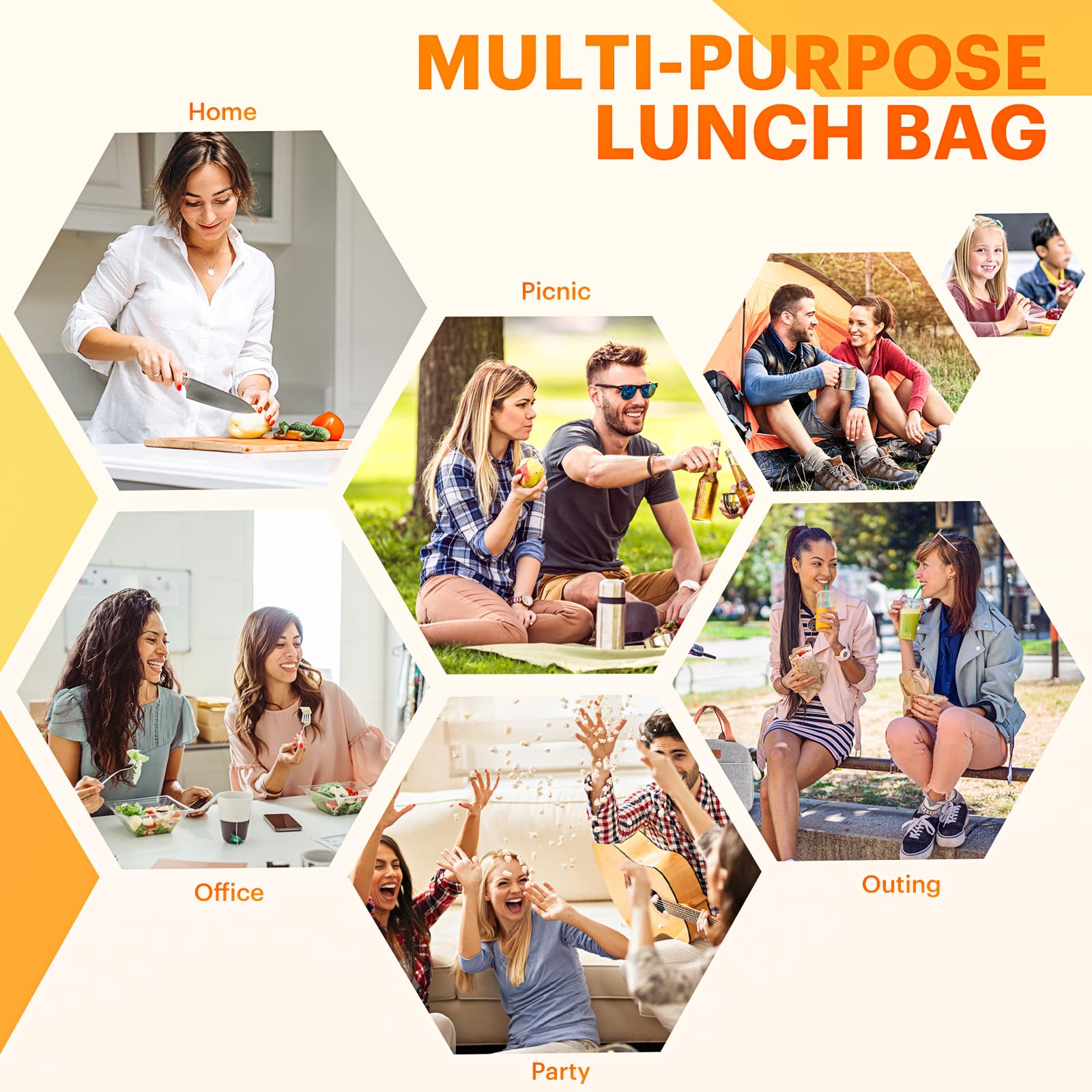 Lunch Bag for Women & Men Adult Insulated Lunch Box, Small Leakproof Cooler Food Lunch Containers