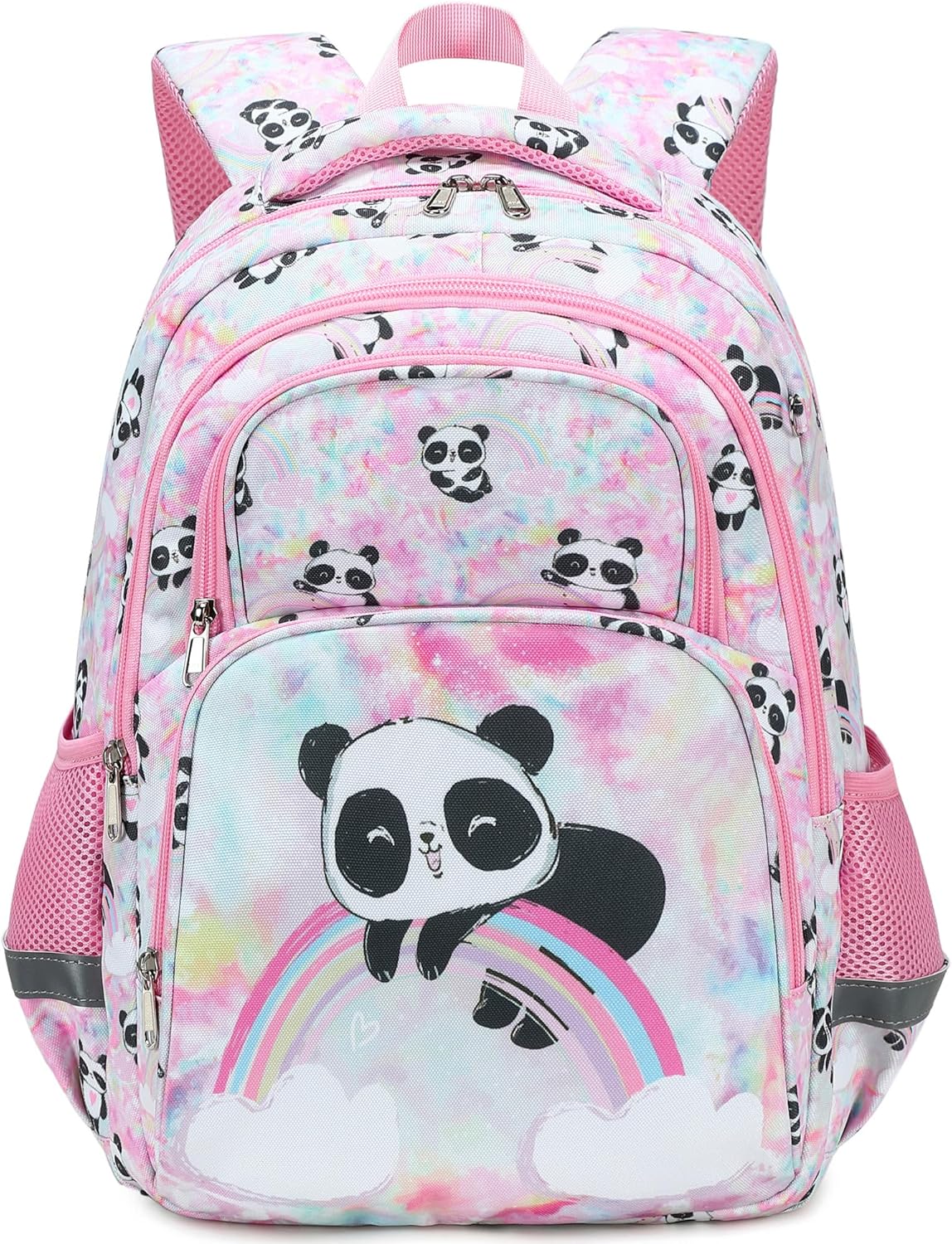 abshoo Cute Panda School Backpack For Girls Elementary Kindergarten Kids School Bag (Panda Pink)