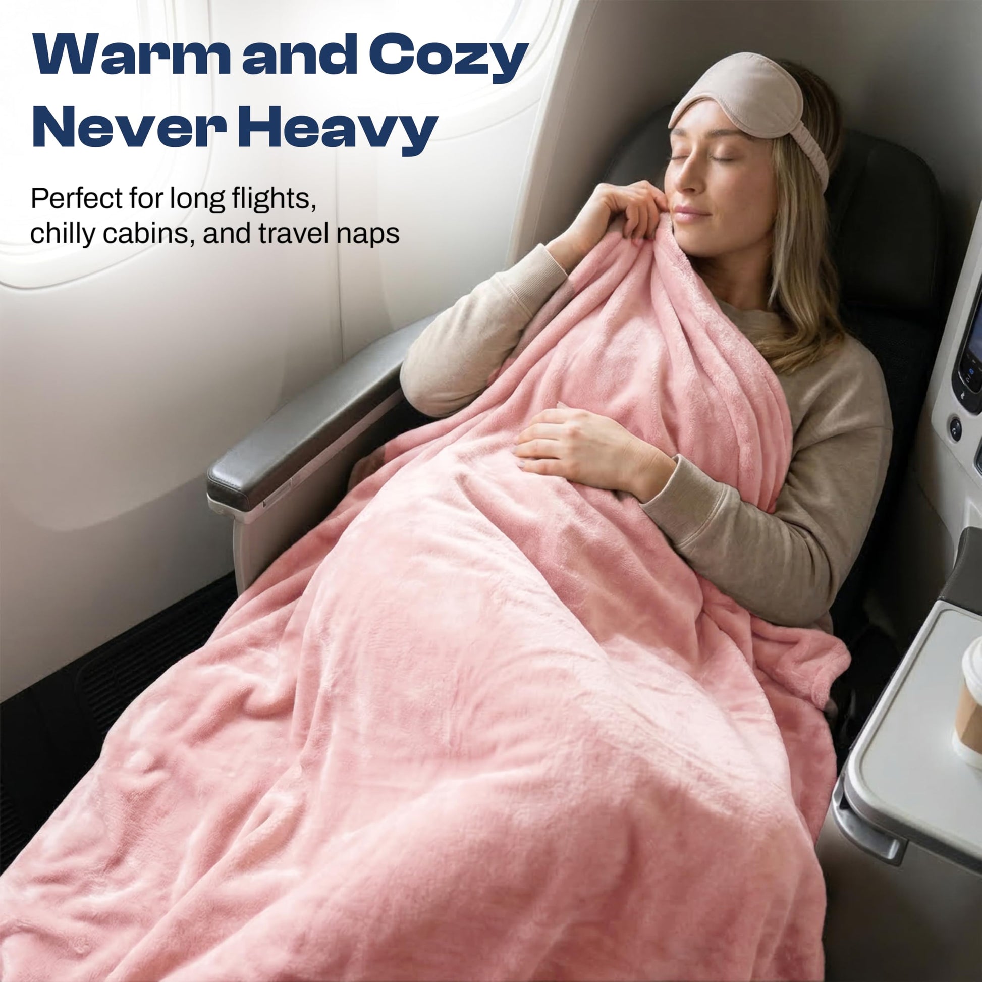 EverSnug Travel Blanket and Pillow - Premium Soft 2 in 1 Airplane Blanket with Soft Bag Pillowcase
