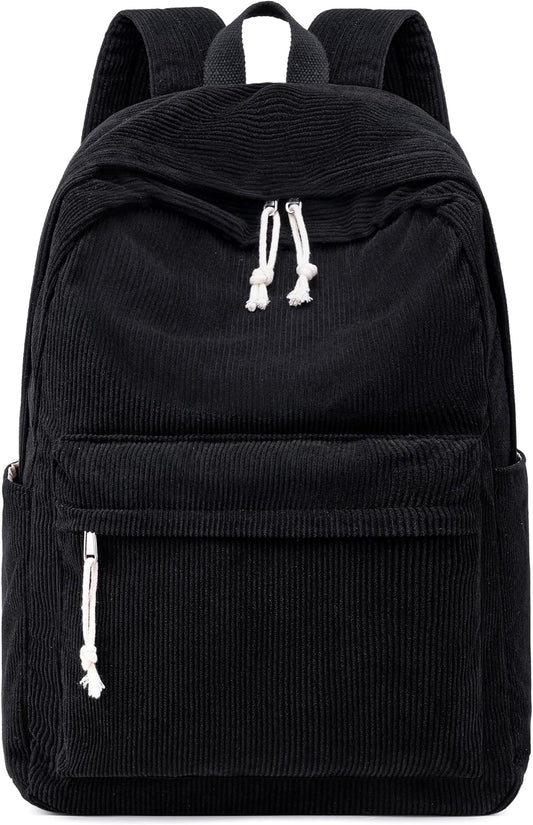 School Backpack for Teen Girls Bookbags Elementary High School Corduroy Laptop Bags Women Travel Daypacks