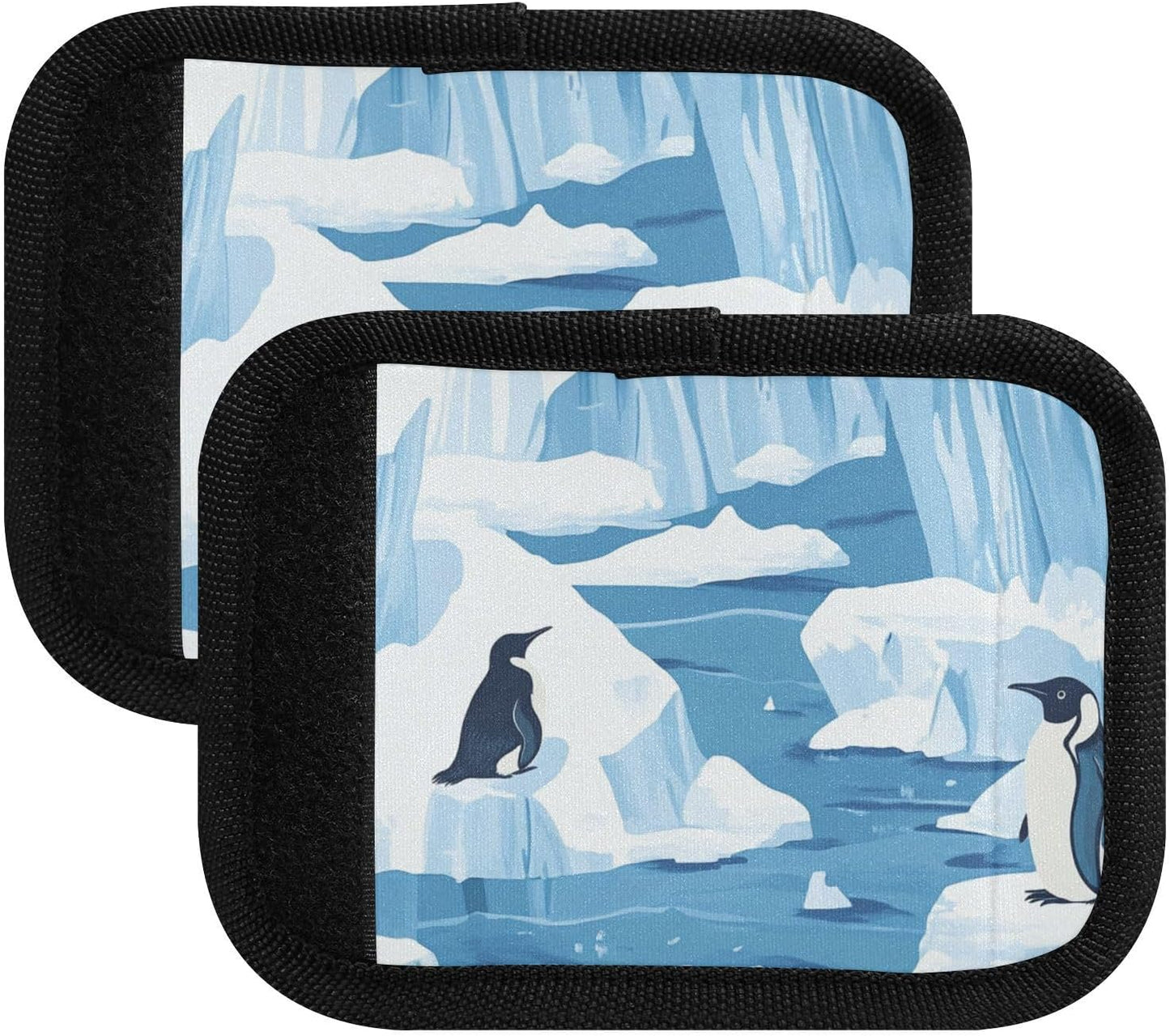 Penguins and The Arctic 2 Pack Luggage Handle Wraps Covers for Suitcase Identifiers Bag Tags Travel Accessories
