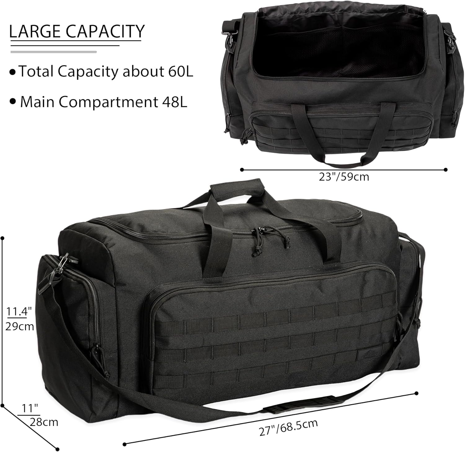 Super Quality 60L Large Duffel Travel Bag Luggage Foldable Bag Cargo Sport Gear Equipment Skiing