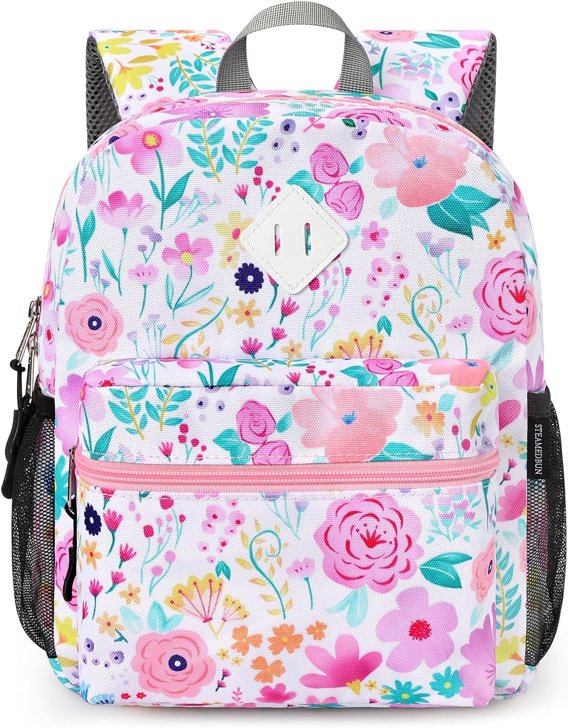 STEAMEDBUN Toddler Backpack for Boys 2-4,Flower Preschool Backpack for Baby Daycare,Mini