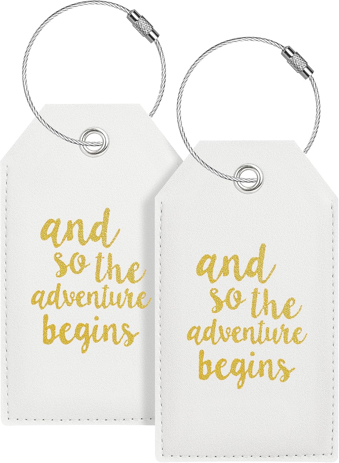 Luggage Tag & Initial Baggage Tags for Suitcases Leather Bag Tags for Backpacks Handbag School Instrument with Name ID Label Travel Essentials, Unique Fun Navy White Personalized Luggage Tags 2 Pack