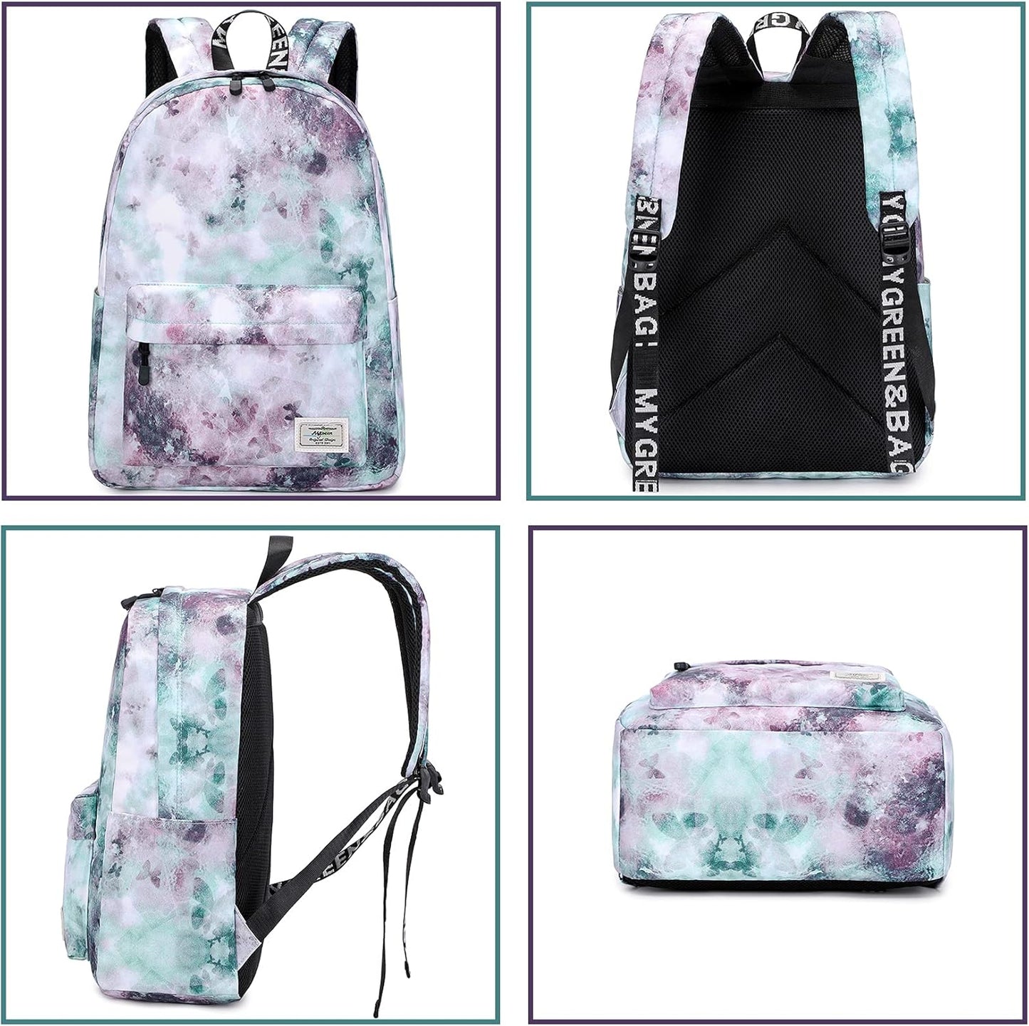 Lohol Galaxy Backpack for School Travel, Lightweight BookBag for Girls Kids