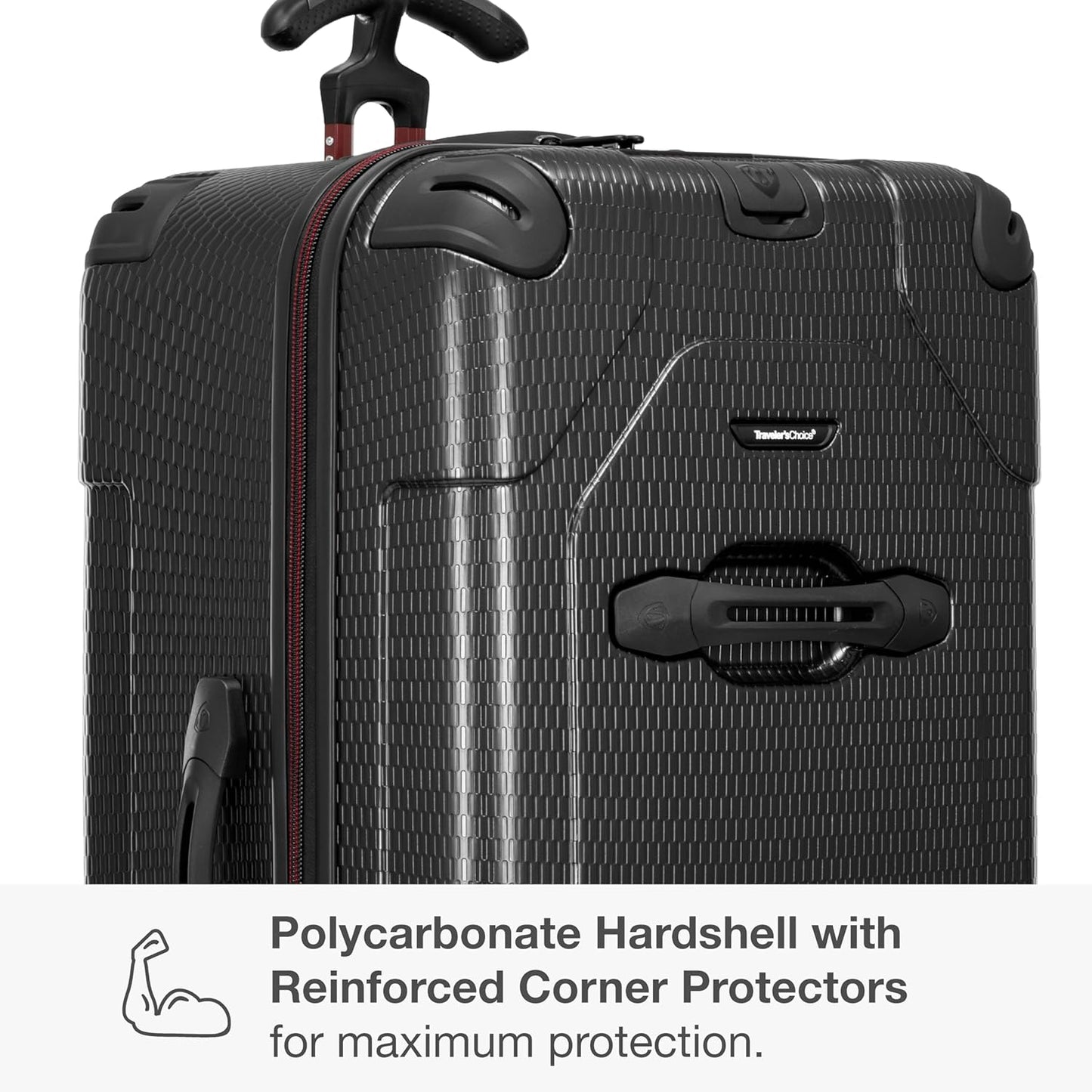 Traveler's Choice Maxporter II Hardside Spinner, TSA Lock, Black, 30" Trunk Luggage