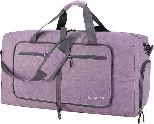 Woogwin Travel Duffel Bag Large Foldable Waterproof Overnight Bag for Beach Swim Bags Pool Sports Gym