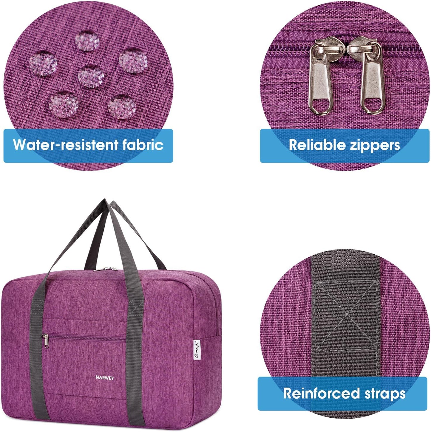 For Spirit Airlines Personal Item Bag 18x14x8 Foldable Travel Duffel Bag Tote Carry on Luggage Duffle Overnight for Women and Men