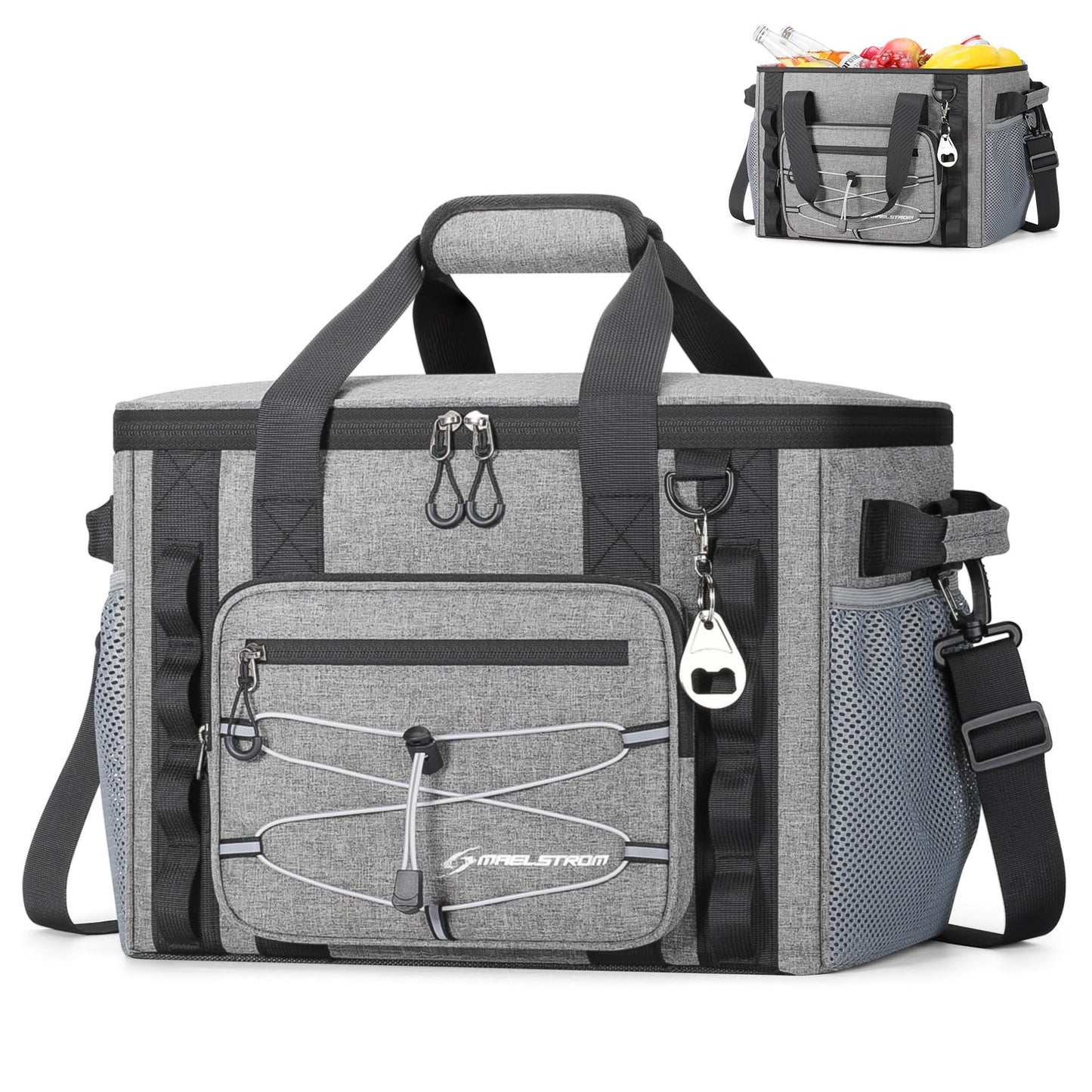 Maelstrom 30Can Collapsible Soft Cooler Bag, Leakproof Insulated Ice Chest