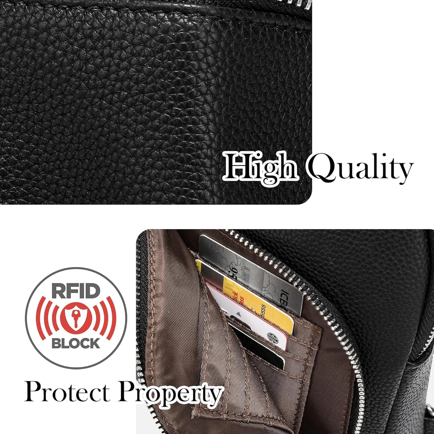 INICAT RFID Blocking Sling Bag Anti Theft Crossbody Bags for Women Travel Fanny Pack Cross Body for Woman Chest Bag