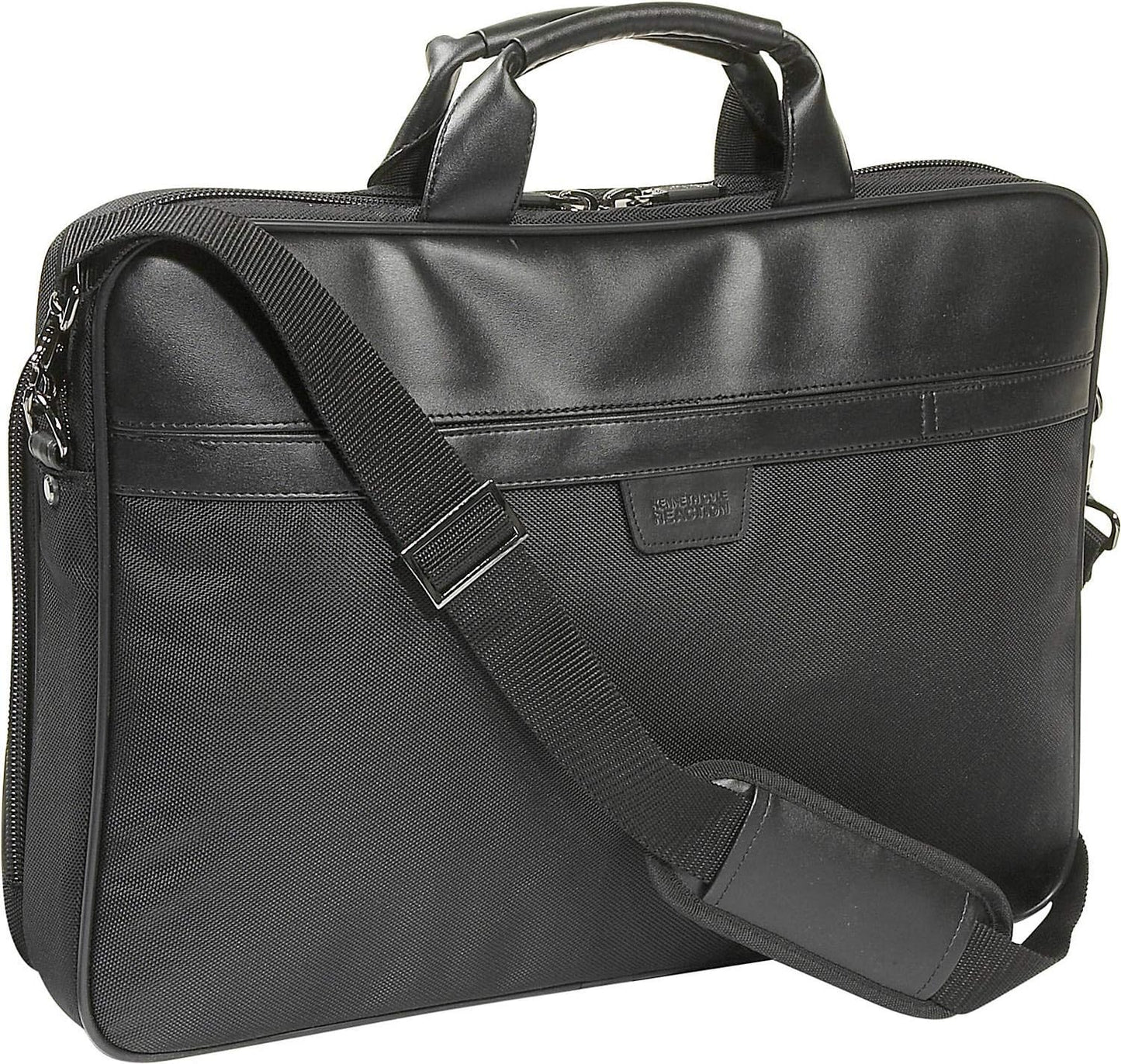 Kenneth Cole Reaction Urban Traveler Slim 18.4" Laptop Sleeve Top Zip Computer Portfolio Bag, Black