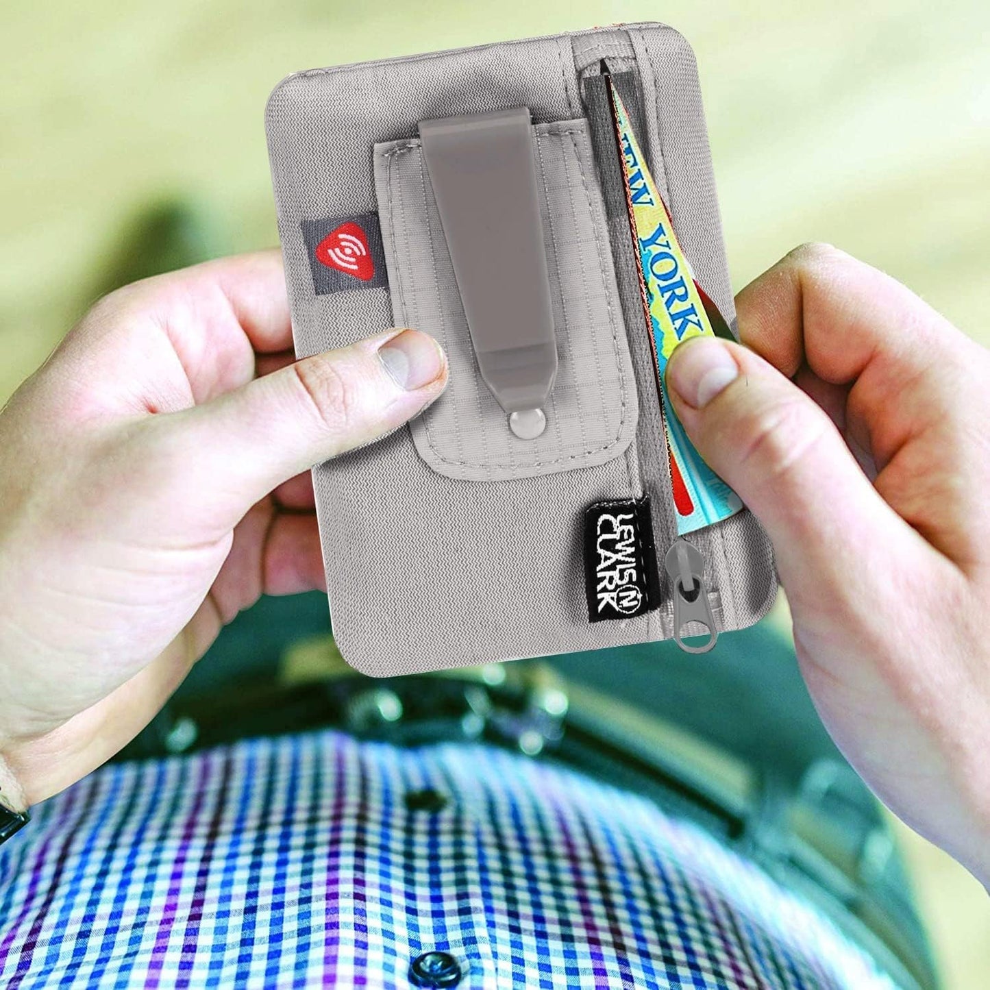 Lewis N. Clark RFID Hidden Clip Stash Money Belt Travel Pouch + Credit Card/Id Holder for Women & Men