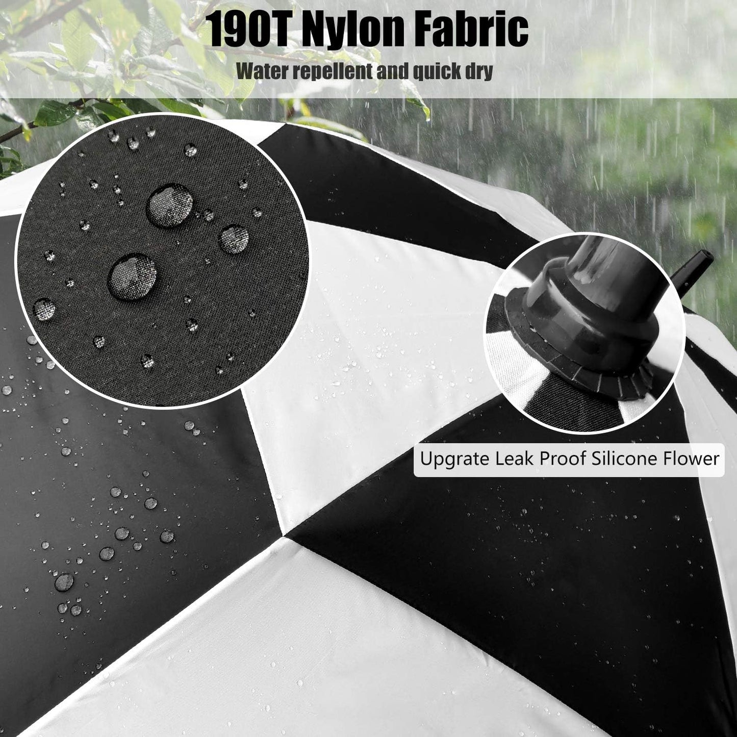 Golf Umbrella Large 58/62/68 Inch Automatic Open Golf Umbrella Extra Large Oversize Double Canopy Vented Umbrella Windproof Waterproof for Men and Women
