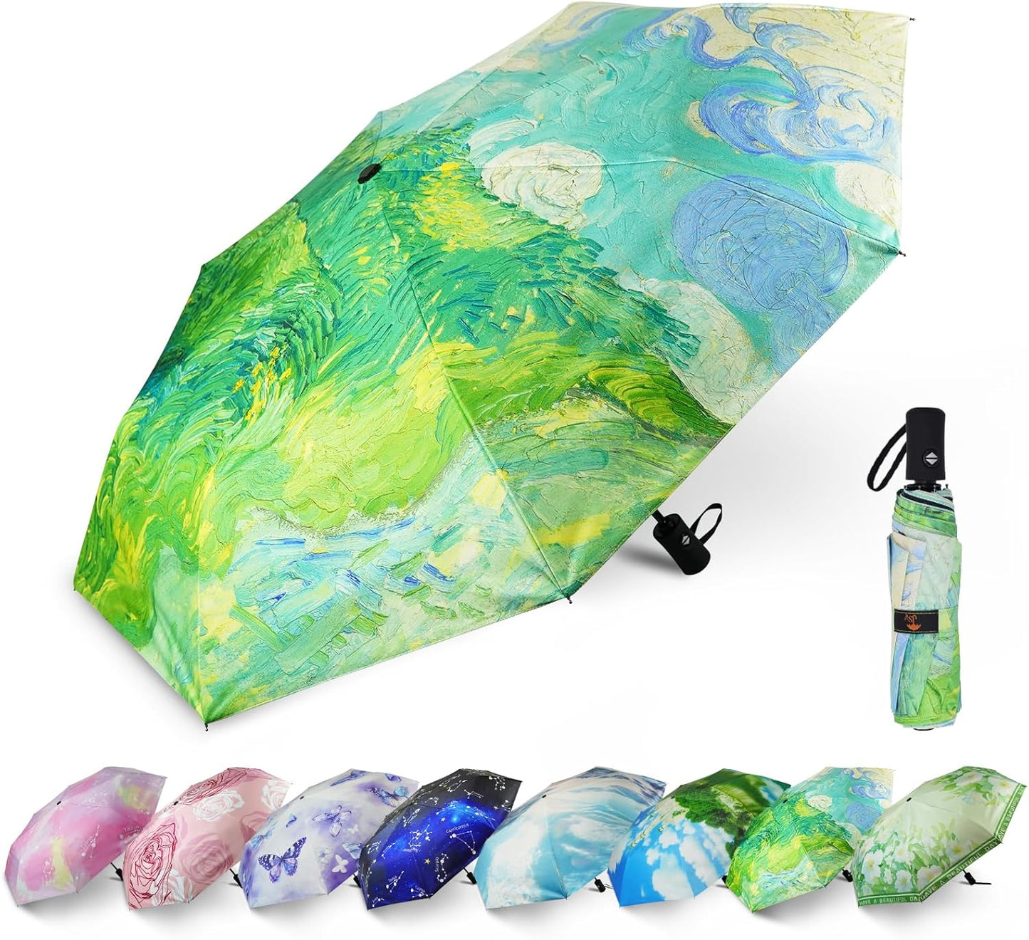 SY COMPACT Travel Umbrella Windproof Automatic Umbrellas Small Compact UV Sun Protection Factory Outlet Umbrella