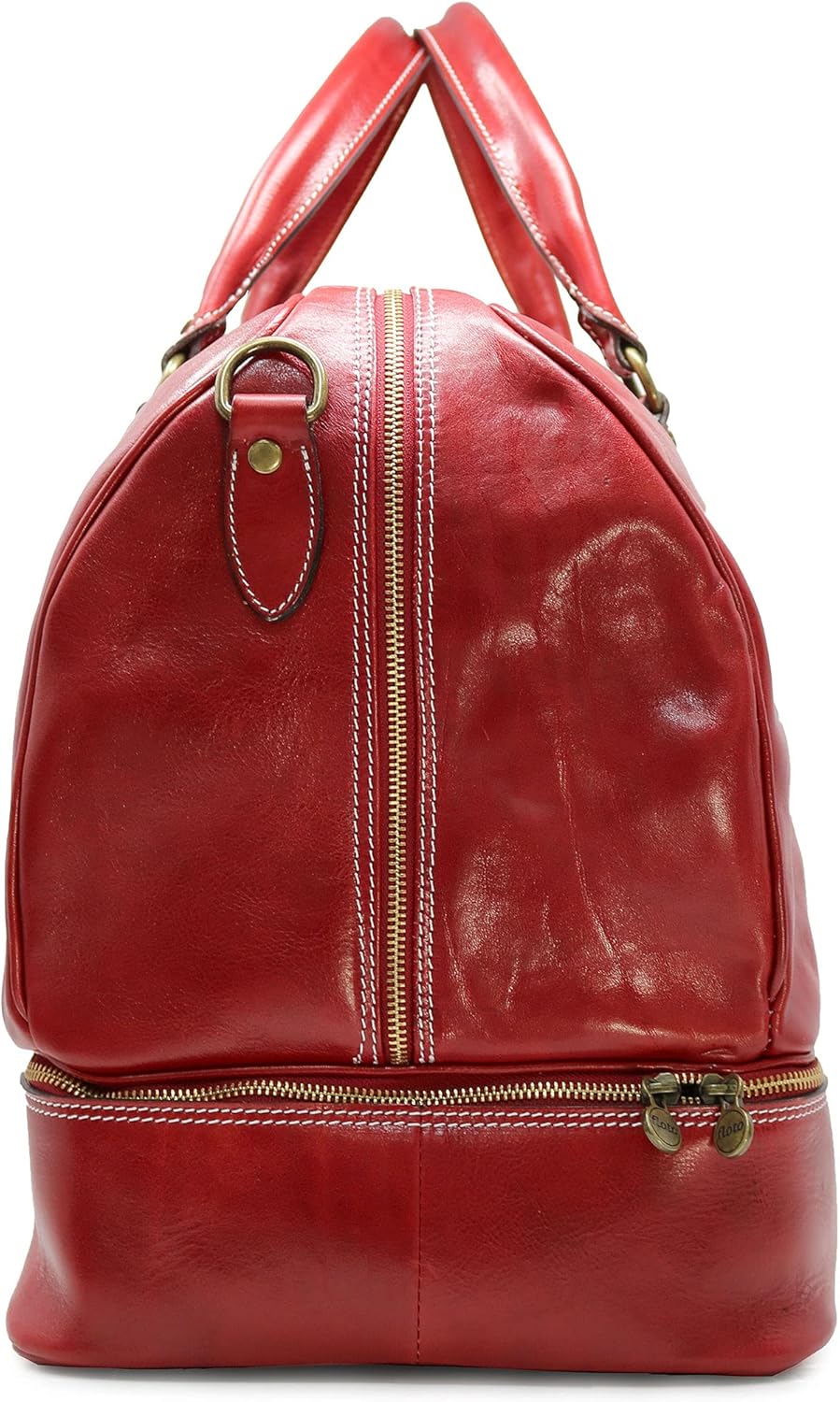 Venezia Traveler Leather Drop Bottom Duffle Bag