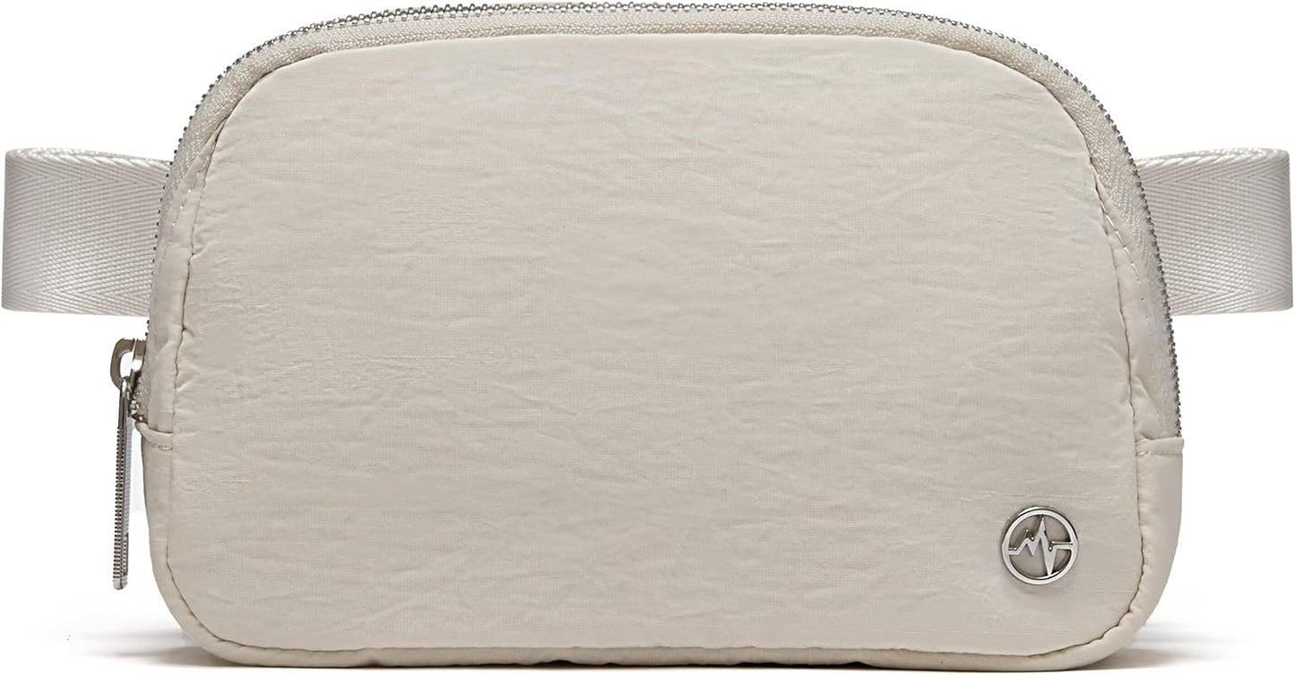 Pander Belt Bag for Women, Fashion Waist Packs, Crossbody Bags with Adjustable Strap (White Opal).