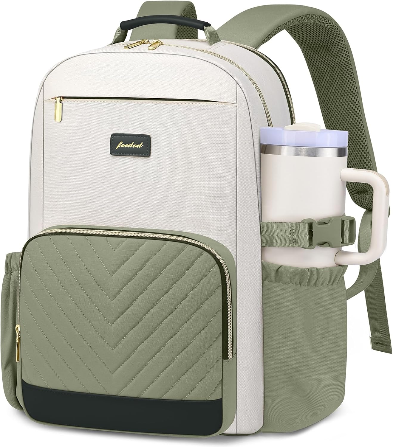 Laptop Backpack for Women Bookbag: 17 inch Work School Backpacks with Pouch Pocket for Large Capacity Cup & USB Charger College Book Bag Travel Business Nurse Teacher Bookbags Anti-theft Back Pack