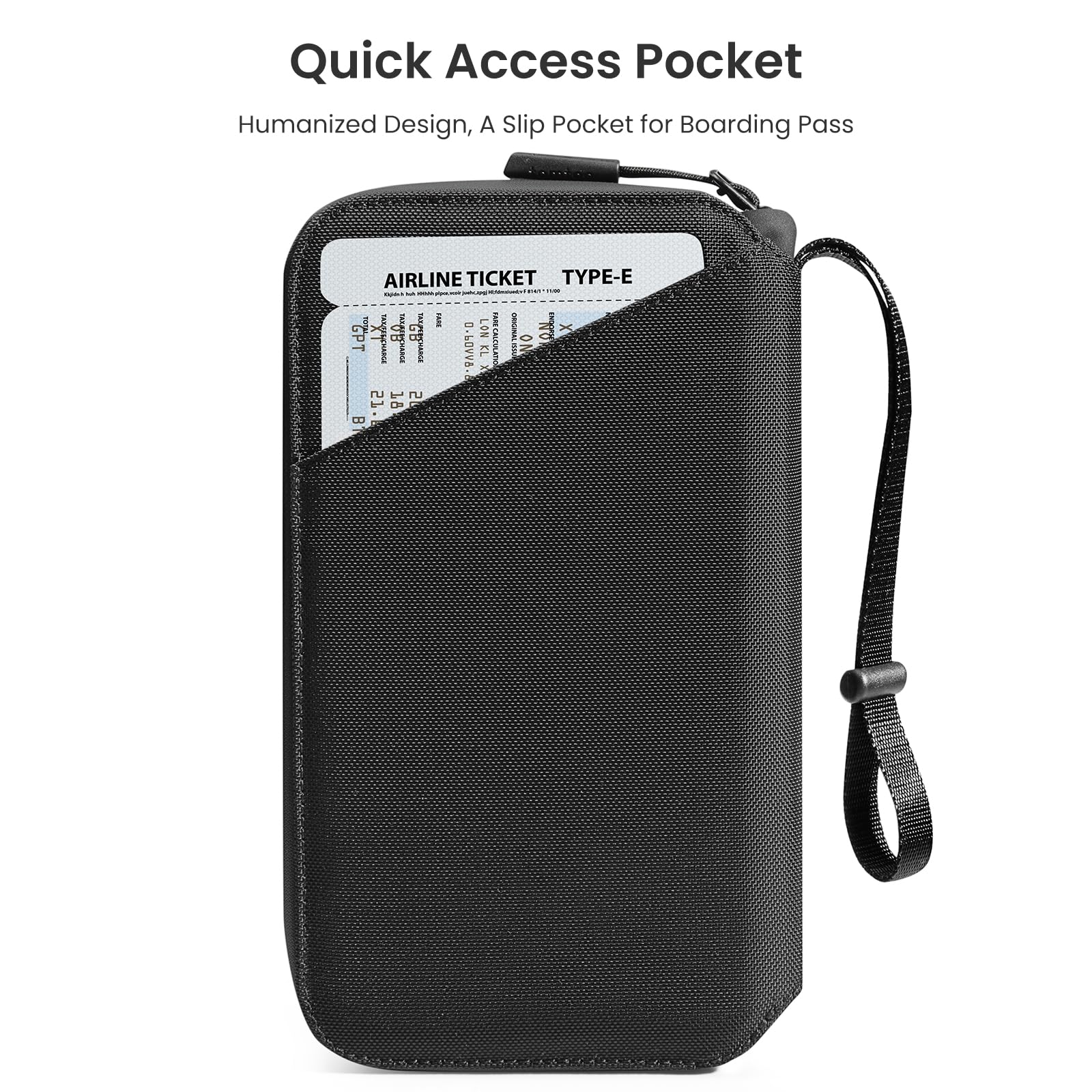 tomtoc Passport Holder Family with RFID Blocking, Passport Wallet Women Men, with Airtag & Sim Card
