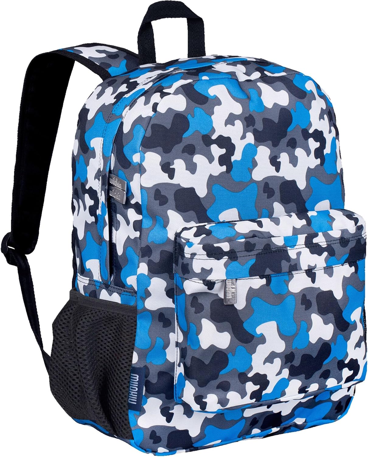 Wildkin 16-inch Kids Backpack – Durable, Padded & Spacious School Bag for Boys & Girls - Blue Camo