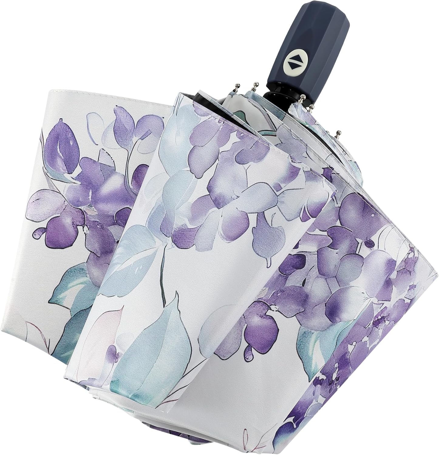Color Coated Sun Umbrella UV Protection Compact Folding Windproof Parasols Travel Auto Open Close