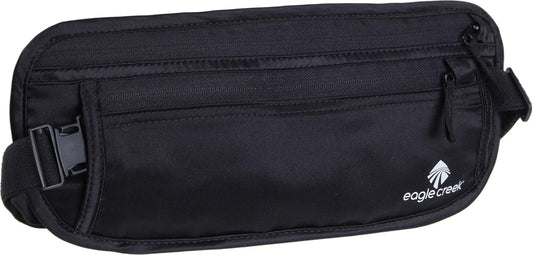 Eagle Creek Silk Undercover Money Belt - Travel Essentials Belt Bag Made with Breathable, Washable Silk, with Sweat-Resistant Coating, Black