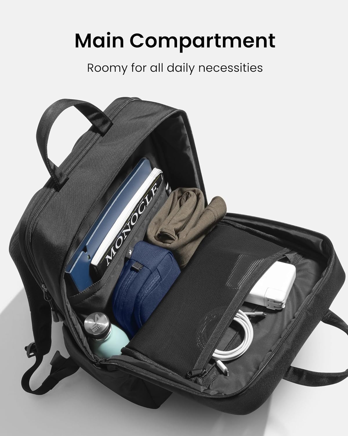 tomtoc Laptop Backpack, Laptop Bag for Men Women, 24L Everyday Computer Backpack for 16'' MacBook Pro M4, Daypack for Work, Commute, Business, College, Weekend Trip