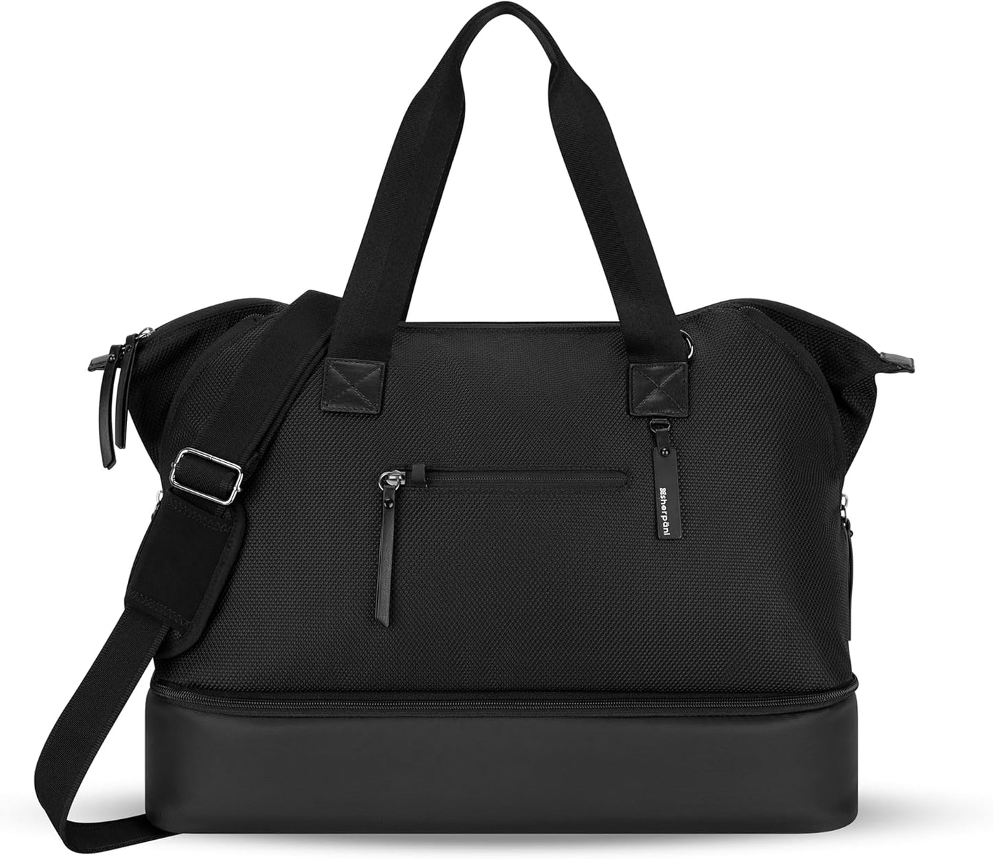 Sherpani Boston, Anti-Theft Weekender Bags,Travel Duffel Bag for Women, Carry On Tote Bag with Removable Shoe Bottom Compartment, Metal Hardware