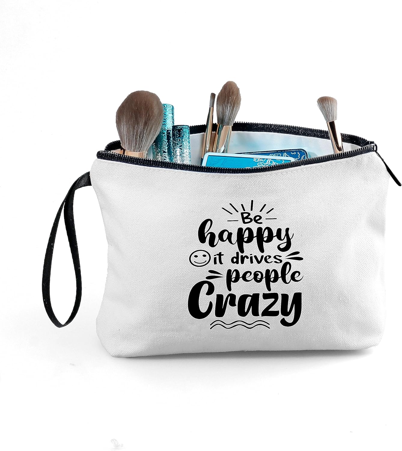 SEAMOON Friend Birthday Inspirational Positivity Motivational Gifts for Women Bff Sister Daughter Coworker Small Cosmetic Makeup Bag Christmas
