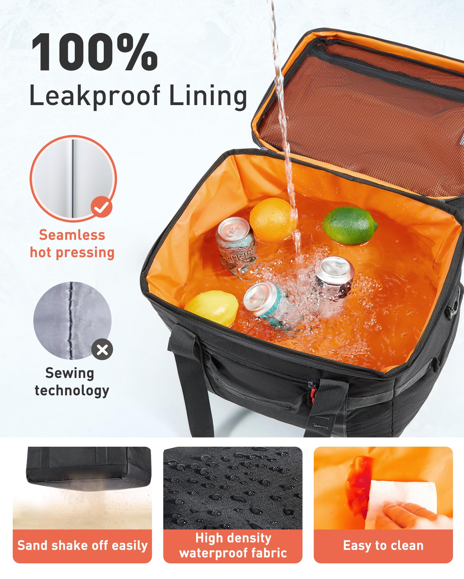 TOURIT Soft Sided Cooler Bag 30/48/60Can, Collapsible & Leakproof Ice Chest