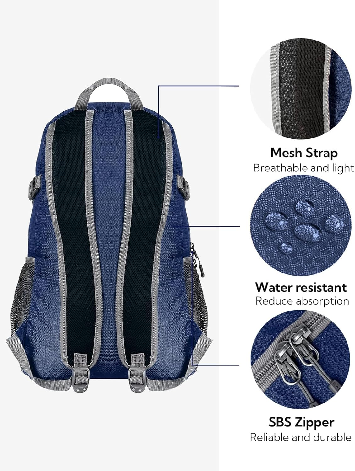 WATERFLY Small Lightweight Packable Backpack: 20l Ultra Light Foldable Travel Hiking Camping