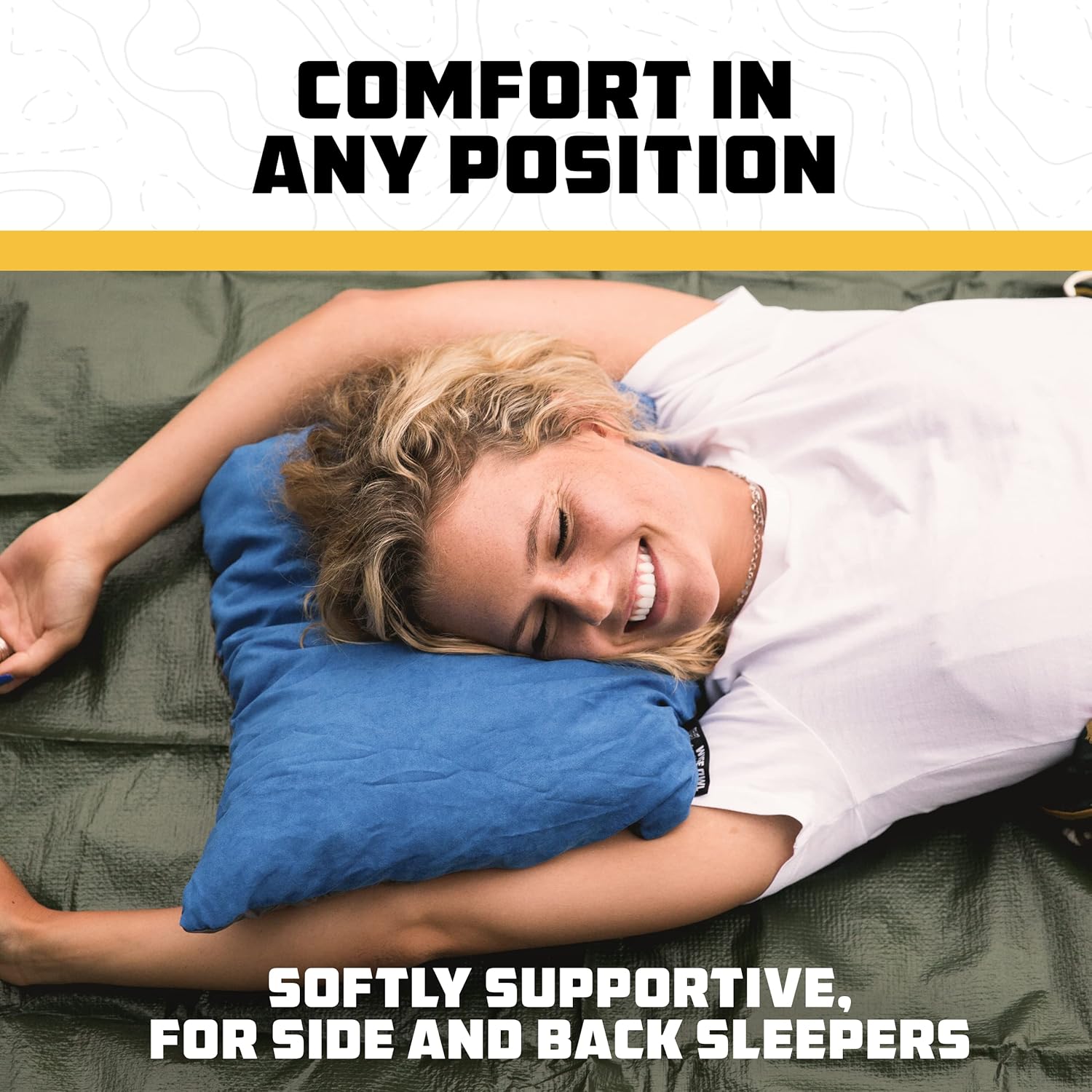 Wise Owl Outfitters Camping Pillow – Memory Foam Travel Pillow for Airplane Sleeping, Hiking