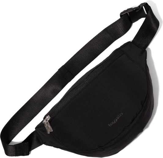 Baggallini Style Swift Belt Bag Sling Bag - Lightweight 12"x7" Crossbody Bag Fanny Pack Belt w/RFID and Adjustable Strap