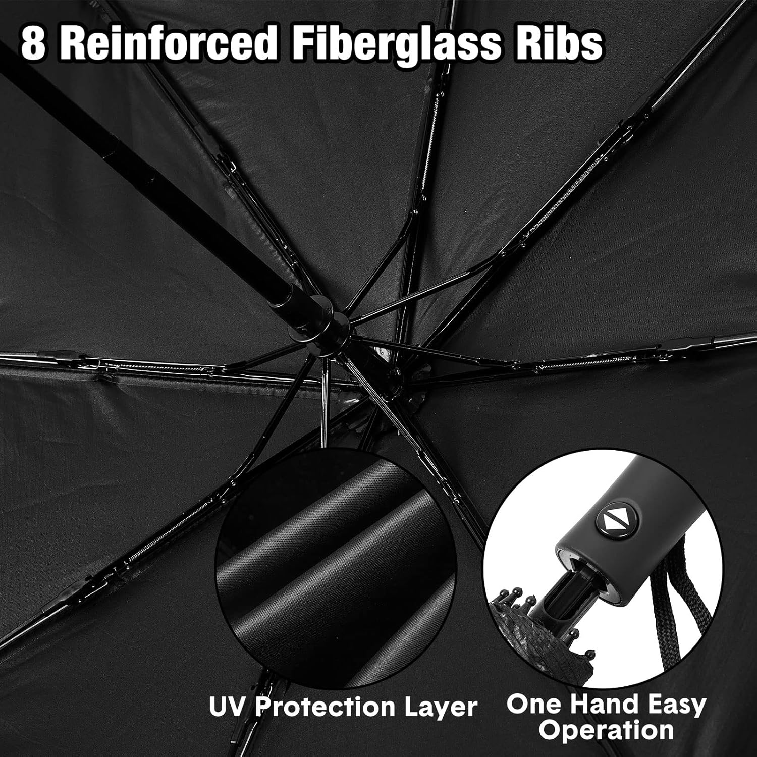 Reginary 12 Pcs UV Umbrellas Bulk Automatic Open Close Windproof Sun Protection Umbrellas Travel
