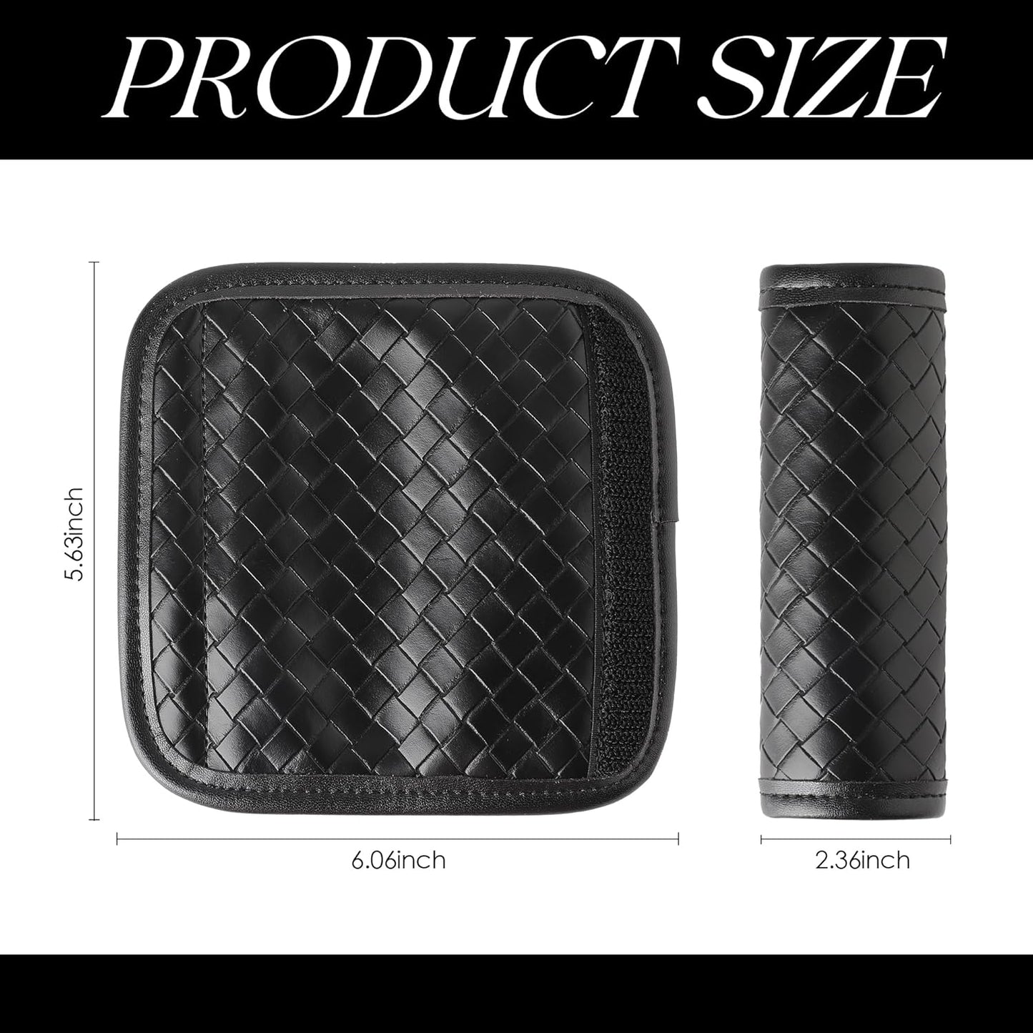 Luggage Handle Wraps -Suitcase Handle Wraps Travel Bag Handle Covers Suitcase Identifier Luggage Makers Covers(3Pcs-Black)